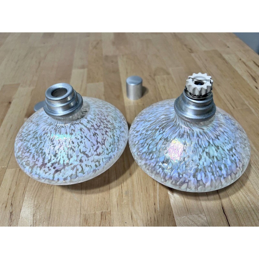 2 iridescent Glass Fragrance Oil Diffuser Lamps READ! - Picture 4 of 5